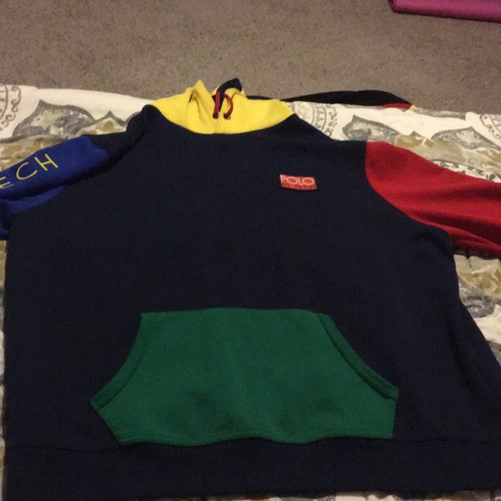 Hi Tech Polo Color Block Hoodie